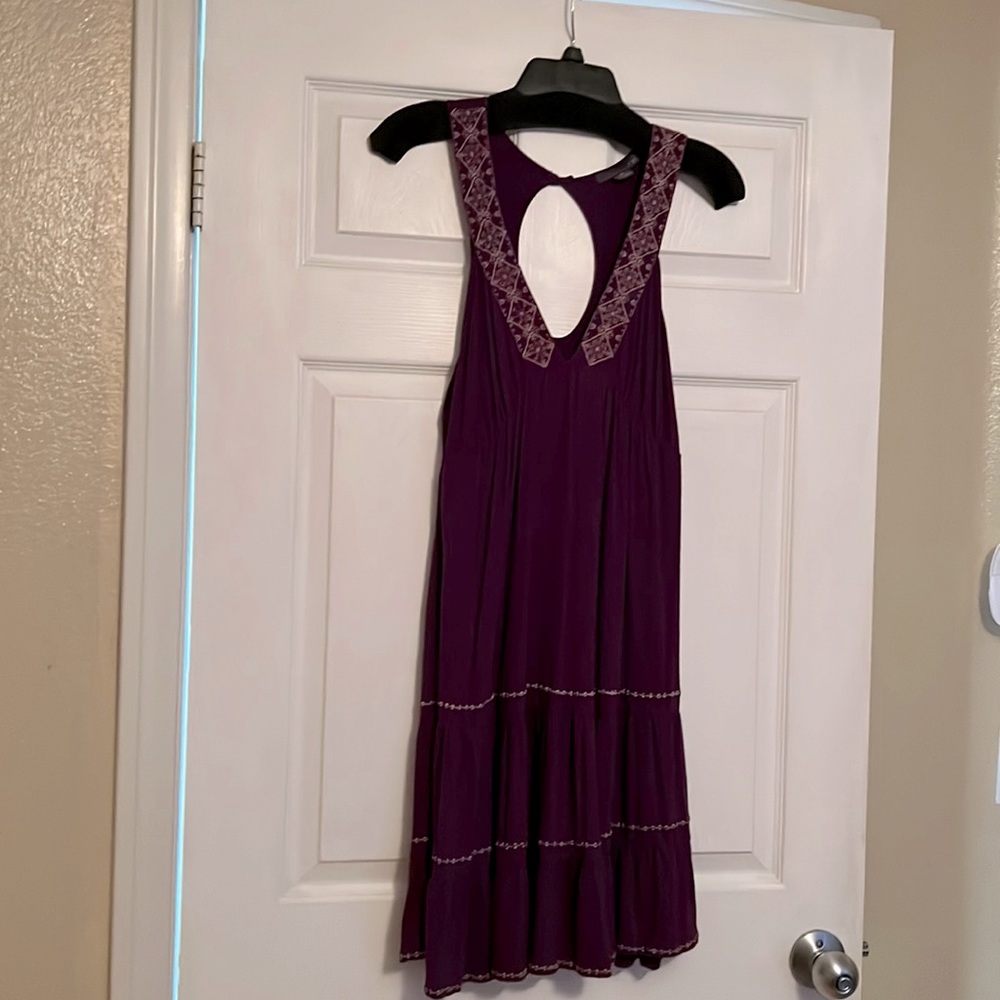 Forever 21 Tiered Eggplant Shift Dress